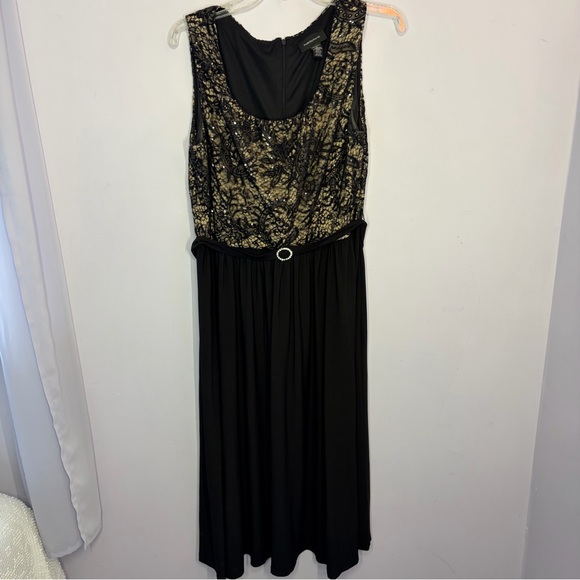 R & M Richards Black Dress with Lace Jacket, Excellent, Size 16 - Picture 9 of 15